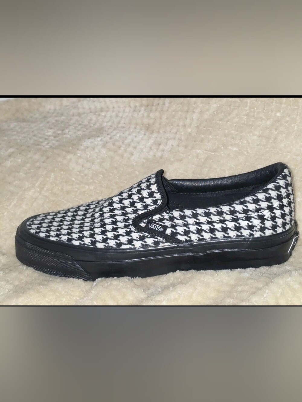 Vans LX Classic Premium Slip-On ~ Black White Houndstooth | *NWOB